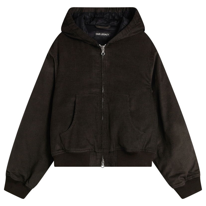 Sweatshirt OUR LEGACY Cord Bank Twill Cord Hooded Zip Jacket Brun | M4251BD