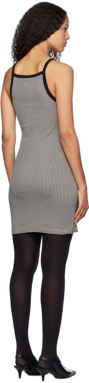 Kjole Courrèges Courrèges Houndstooth Mini Dress Sort | 324JRO458JS0167, 2