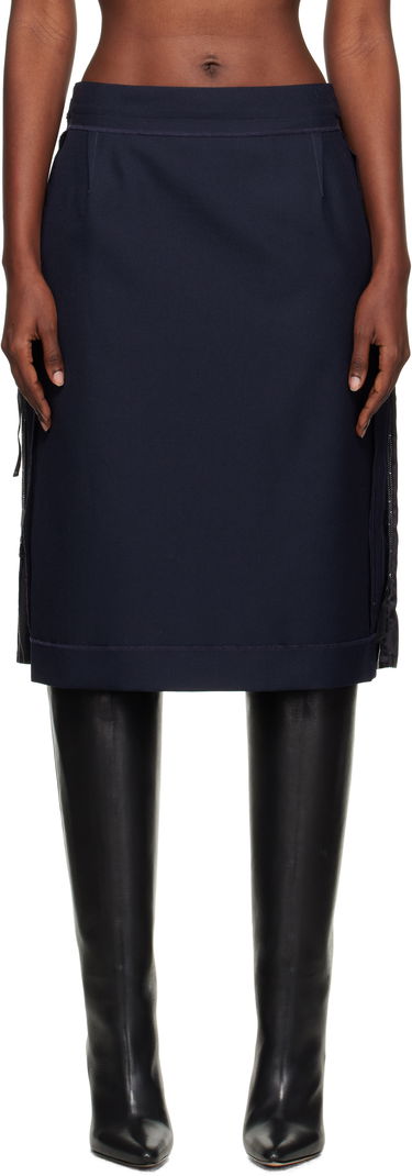 Nederdel Maison Margiela Maison Margiela Reverse Midi Skirt Mørkeblå | S51ME0045 MTN107, 0