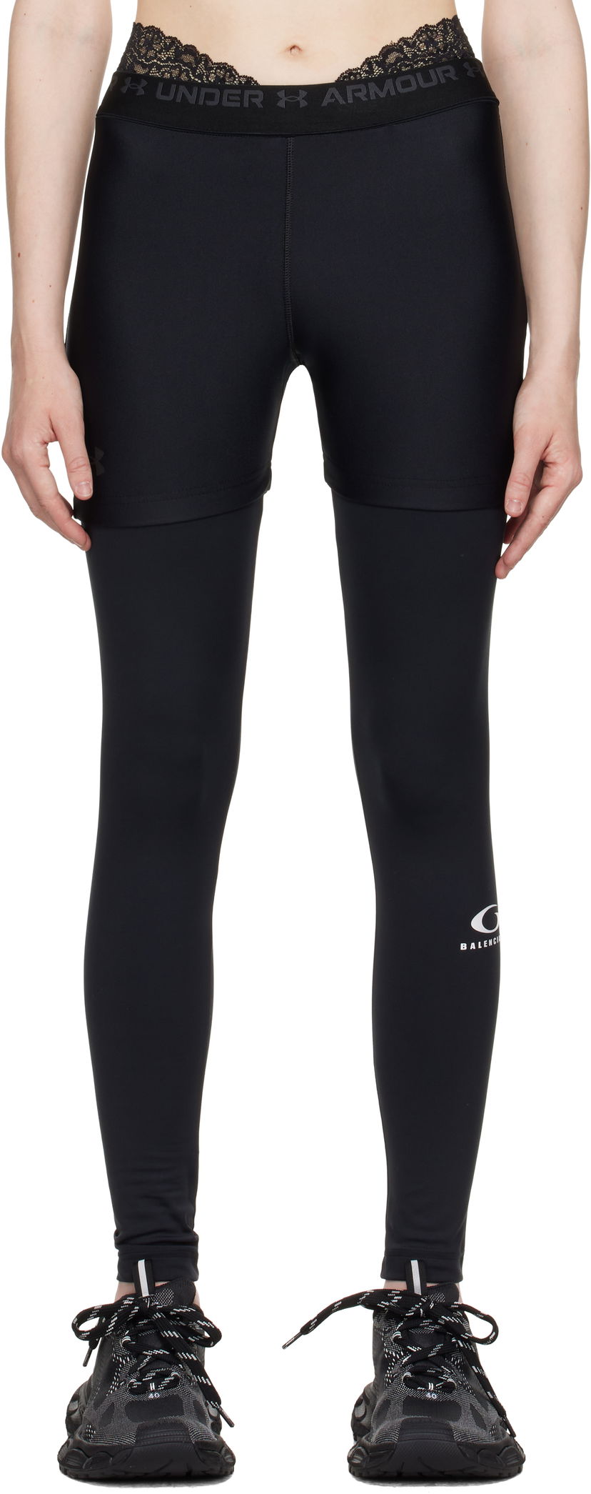 Leggings Balenciaga Under Armour Edition Layered Leggings by Balenciaga Sort | 815860 TRVY2