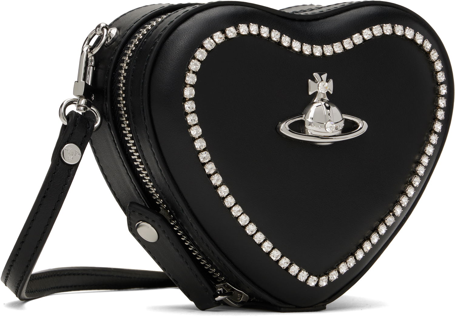 Håndtaske Vivienne Westwood Vivienne Westwood Mini Heart Crossbody Bag with Crystal Trim Sort | 58020001W-L008K-, 1