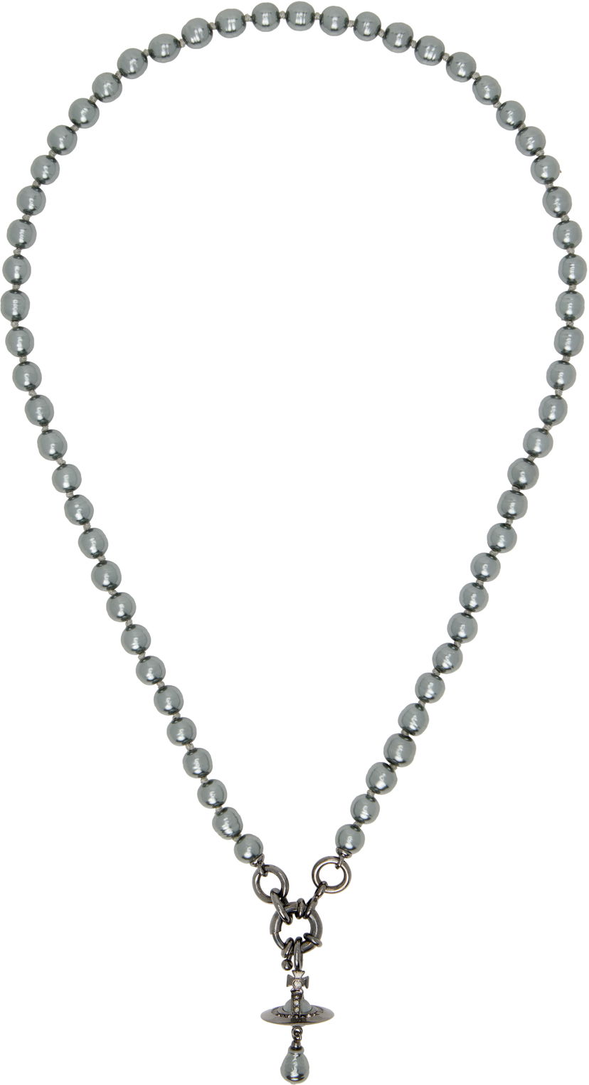 Halskæde Vivienne Westwood Vivienne Westwood Aleksa Pearl Necklace Grå | 6301013F-02S278