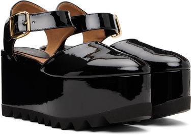 Sneakers og sko Stella McCartney Stella McCartney Elyse Patent Platform Sandals Sort | 810554APADF0, 3
