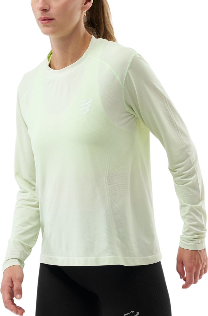 T-shirt Compressport Performance Long Sleeve T-Shirt Grøn | atsw4955143, 0