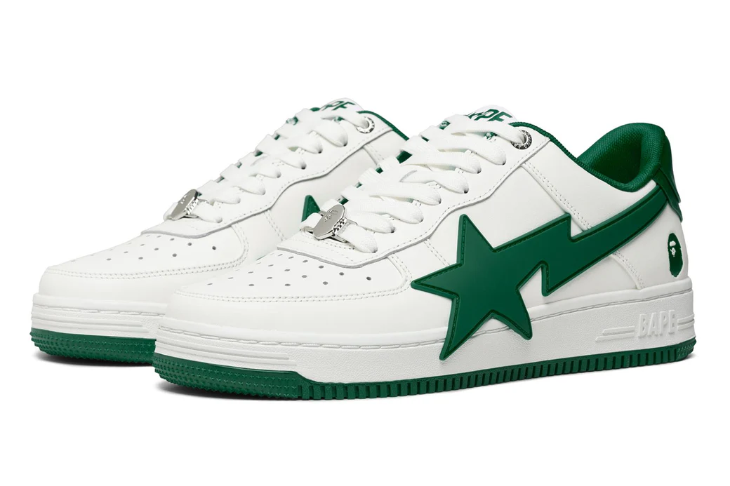 Sneakers og sko BAPE Bape Sta OS #2 White/Green Hvid | 1K20-191-314-GRN, 1