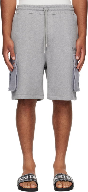 Shorts AMIRI AMIRI Stencil Cargo Shorts Grå | AMJYSH1045, 0