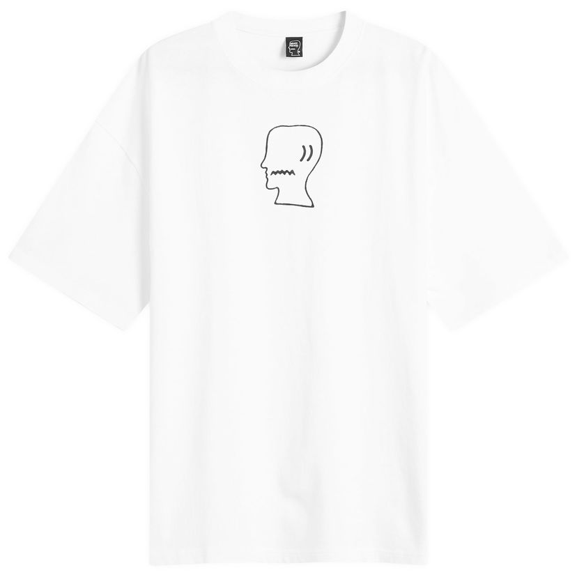 T-shirt Brain Dead Brain Dead Logo Head T-Shirt, Size Large Hvid | BDF24T000045-WHT
