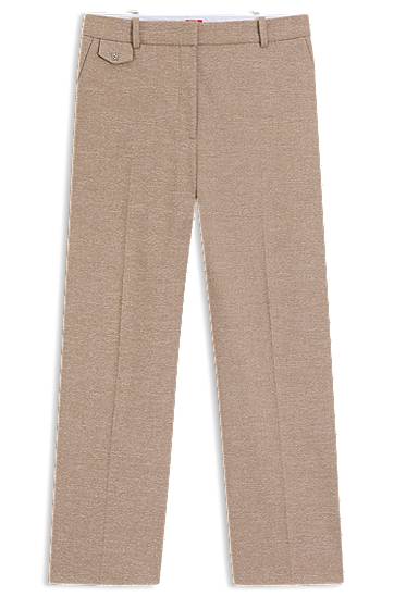 Bukser BOSS Relaxed Fit Stretch Trousers Beige | 50542692