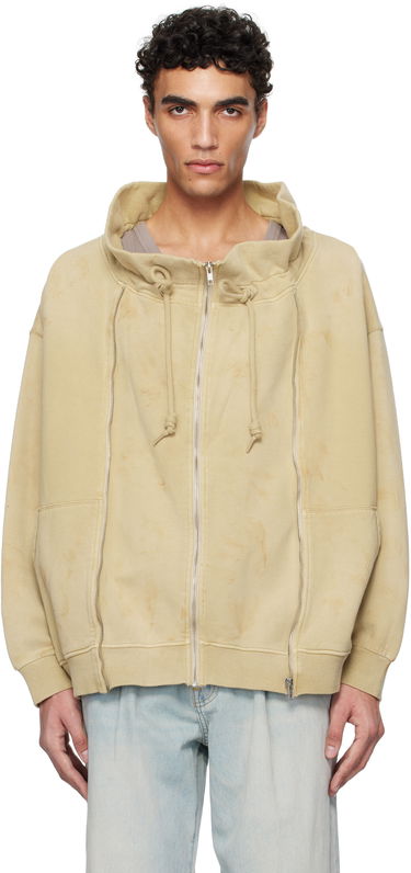 Sweatshirt R13 R13 Paperbag Zip-Up Sweatshirt Beige | R13WK347-001BF, 0