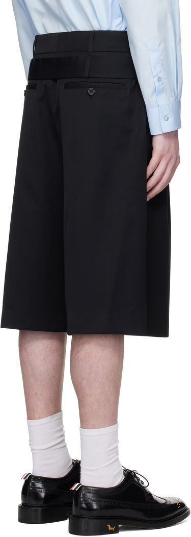 Shorts Simone Rocha Simone Rocha Wide Leg Multi Belt Loop Shorts Sort | 4160 1217, 2