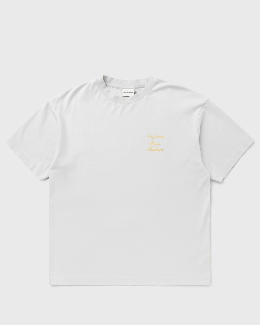 T-shirt Drôle de Monsieur Slogan Calligraphy T-Shirt Hvid | I-TS209-CO002-LGR
