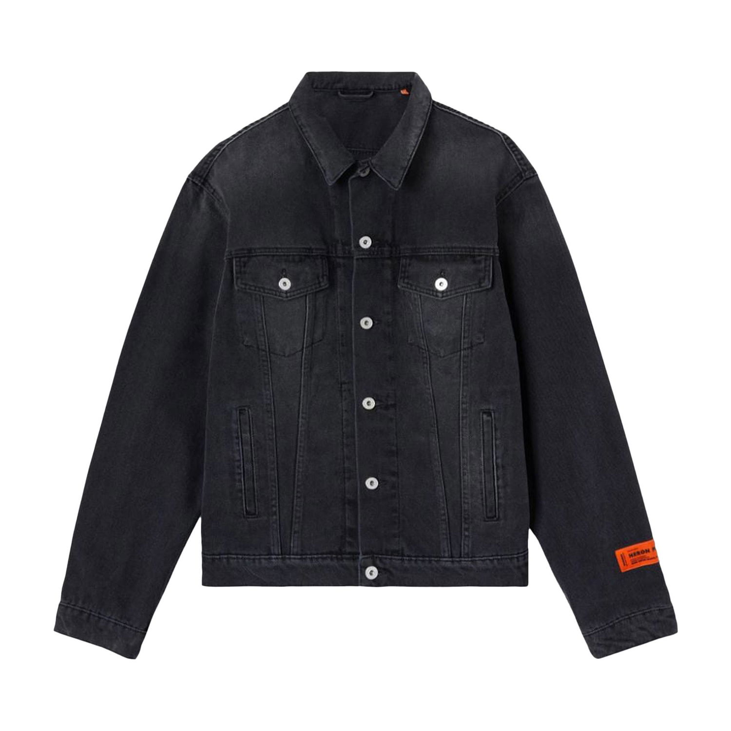 Jakke HERON PRESTON Regular Denim Jacket Sort | HMYE012F22DEN0011000, 1
