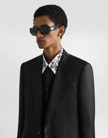 Jakke Dolce & Gabbana Dolce & Gabbana Sicilia Single-breasted Silk Twill Jacket Sort | G2UQ8TFJ1JYN0000, 3