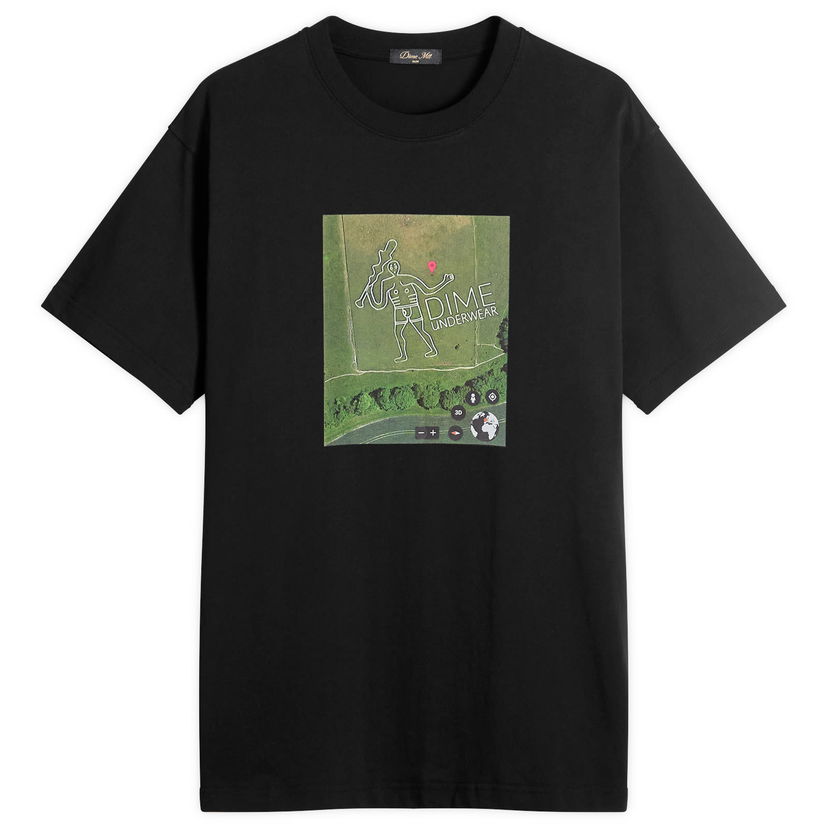 T-shirt Dime GPS Graphic Tee, Size Large Sort | DIMESU2555-BLK
