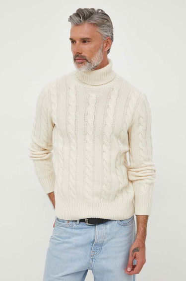 Sweater Polo by Ralph Lauren Cable-Knit Turtleneck Sweater Hvid | 710917035, 0