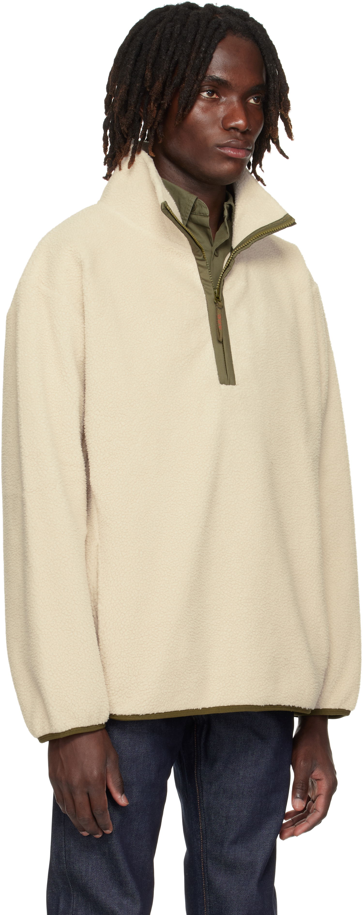 Sweater A.P.C. A.P.C. Willy Fleece Pullover Beige | PSAIF-H27990, 1