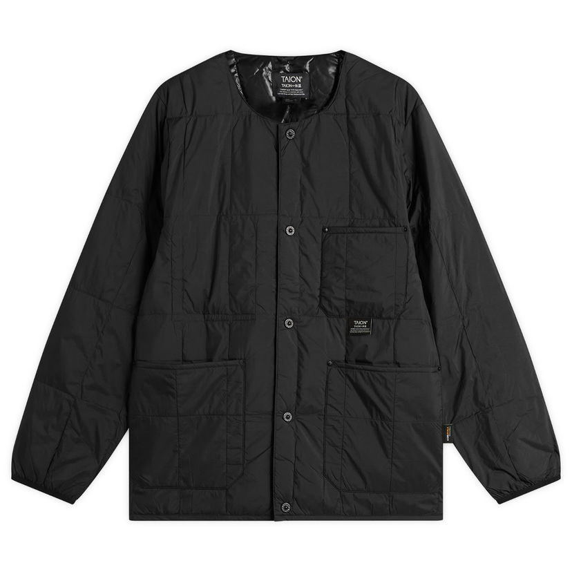 Puffer jakke TAION Work Crew Neck Down Jacket Sort | TAION-104BWK-BLK