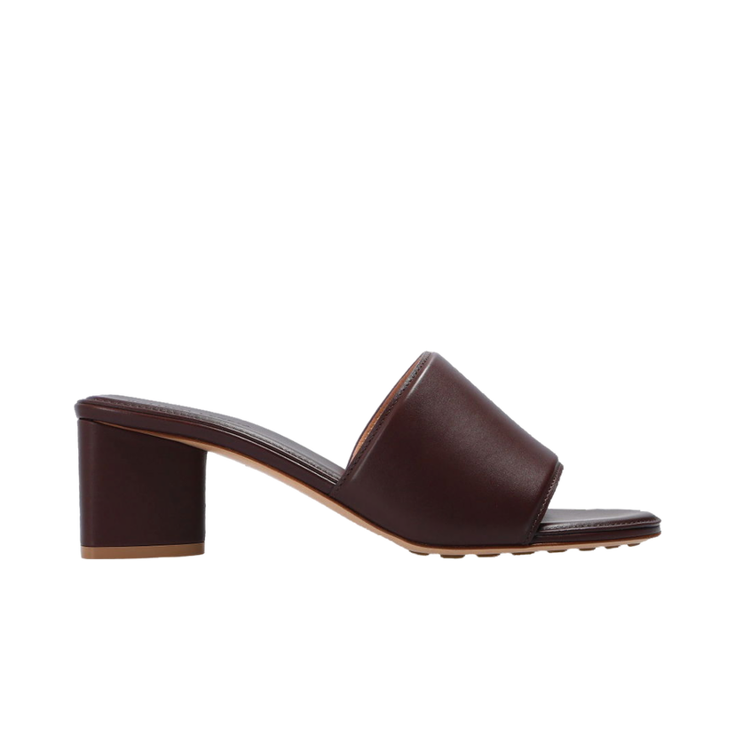 Sneakers og sko Bottega Veneta The Band Leather Slip-On Sandals Brun | 651378VBSL02019