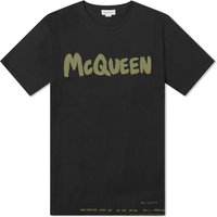 T-shirt Alexander McQueen Graffiti Logo T-Shirt Sort | 622104QTAAC-0519, 1