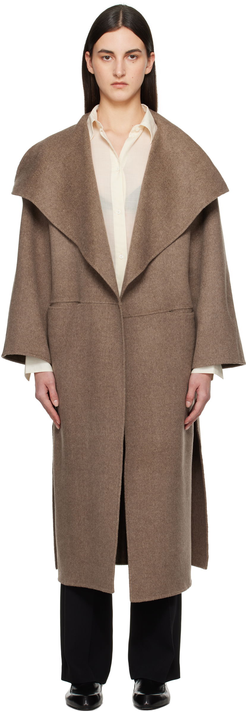 Frakker TOTEME TOTEME Signature Wool Cashmere Coat Brun | 251-WRO885-FB0360
