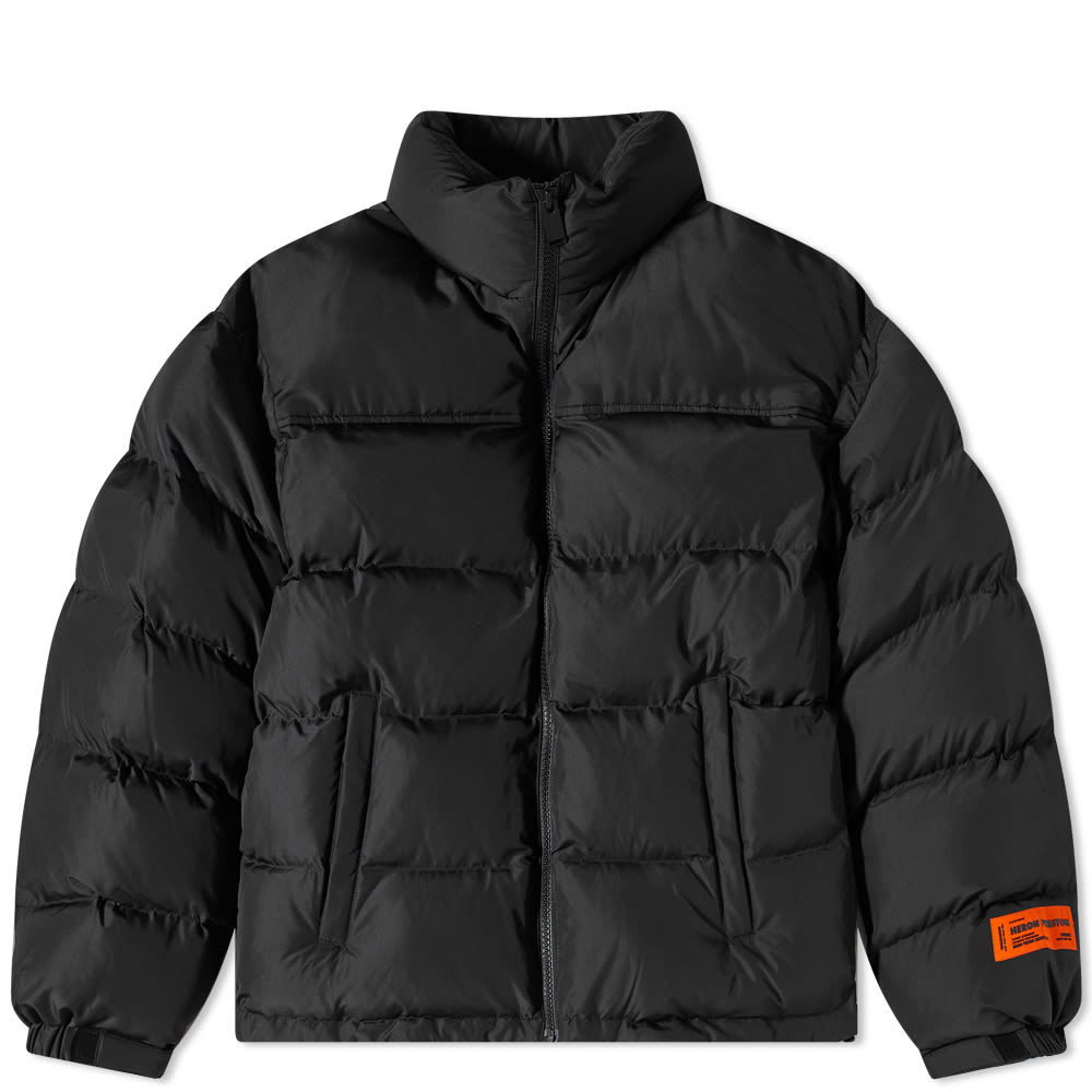 Puffer jakke HERON PRESTON Ex-Ray Nylon Puffer Jacket Sort | HMED010F22FAB0011000, 0