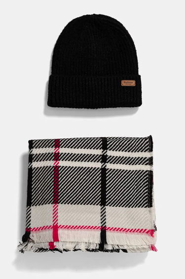 Tørklæde Barbour Knit Beanie Hat And Scarf Set Flerfarvet | LGS0094, 0