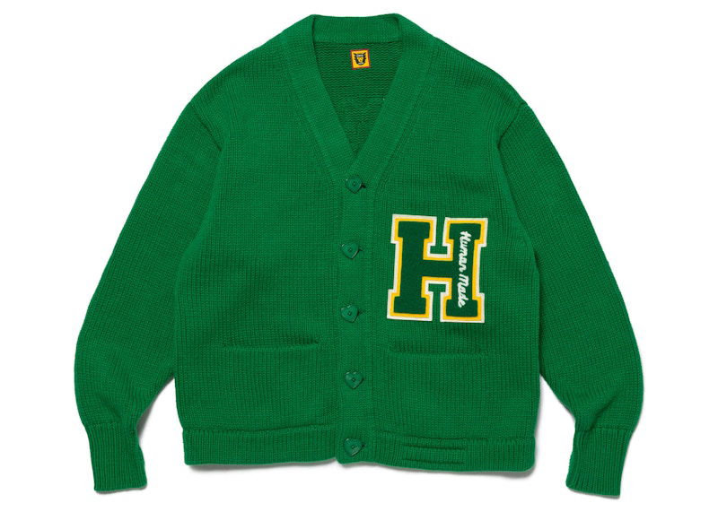 Sweater Human Made Knit Cardigan Grøn | HM25CS003