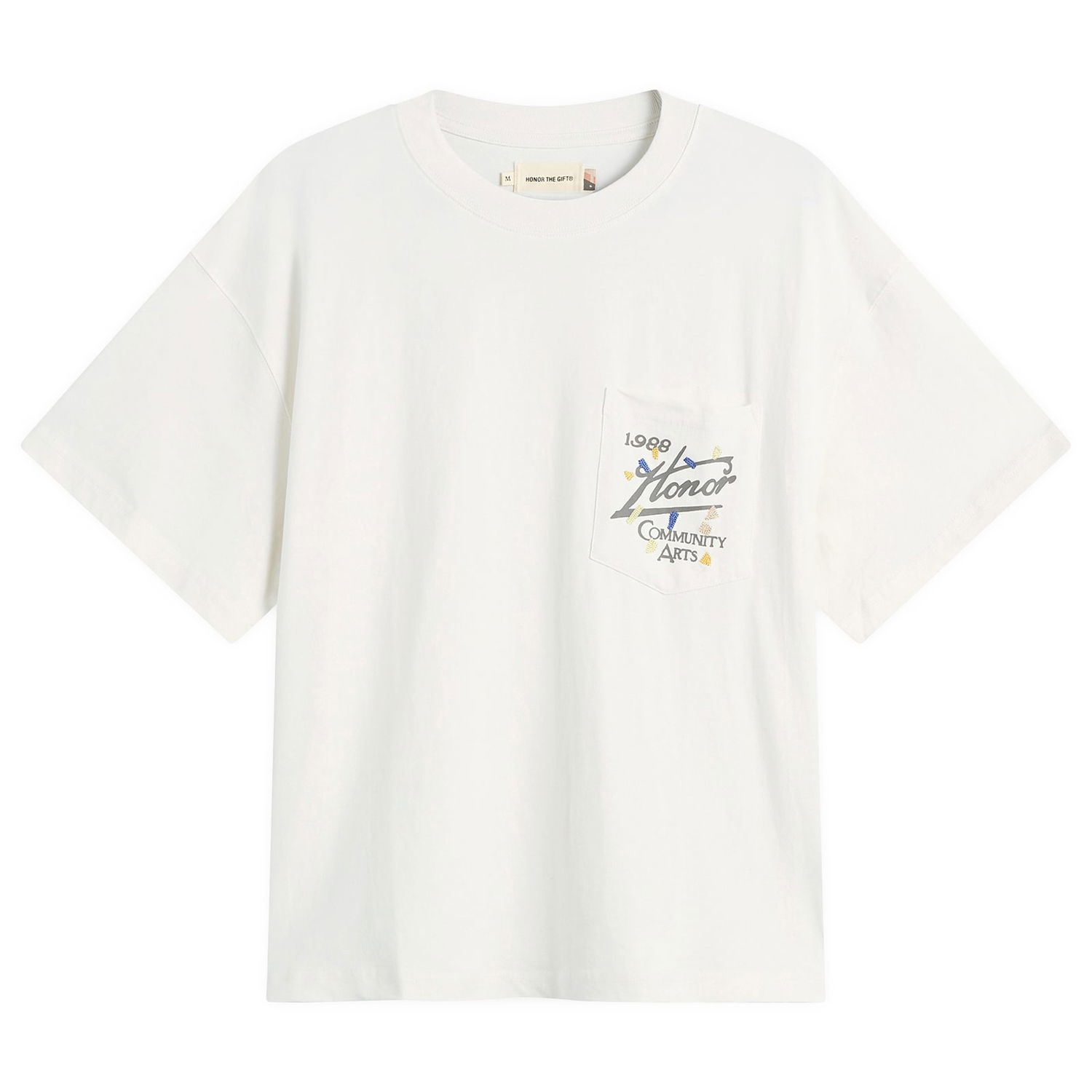 T-shirt Honor The Gift Community Arts T-Shirt Hvid | HTG250346-WHT, 0
