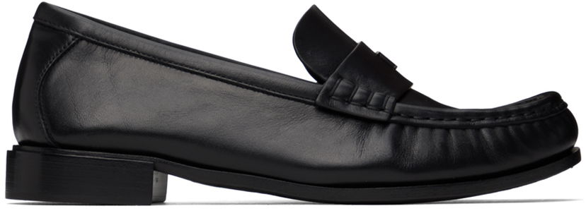 Tøj Max Mara Max Mara Leather Loafers Sort | 2424526231600