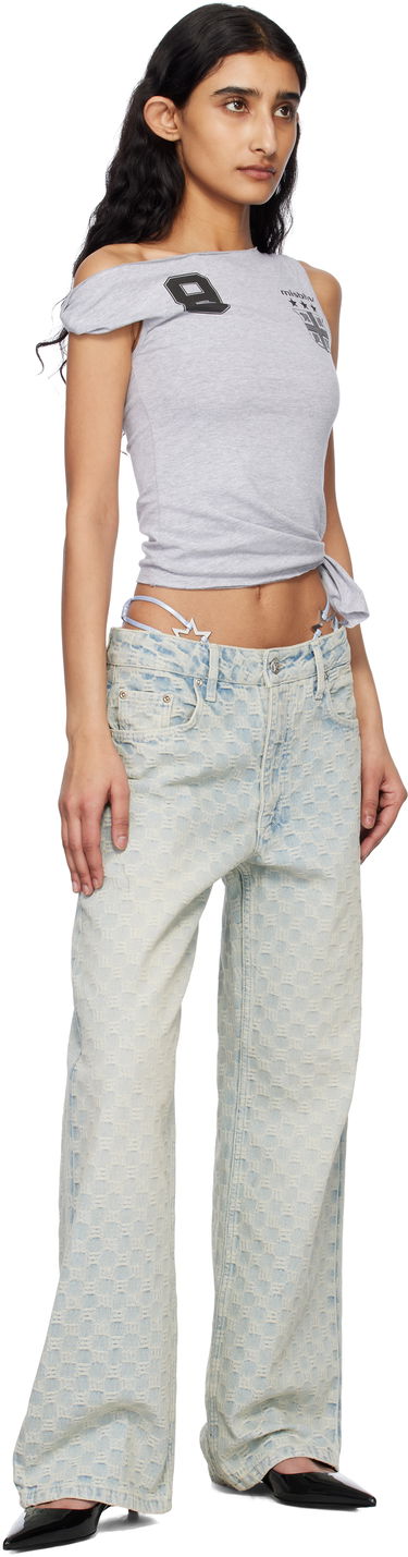 Jeans MISBHV MISBHV Monogram Ocean Washed Wide-Leg Jeans Blå | 250W316, 3