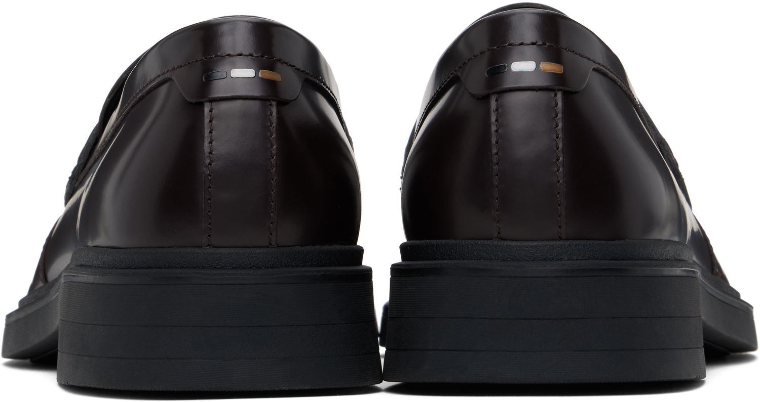 Sneakers og sko BOSS BOSS Leather Penny Loafers Brun | 50536172, 1