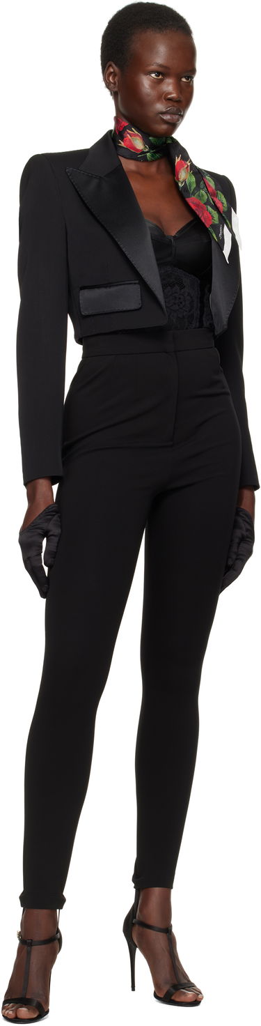 Bomberjakke Dolce & Gabbana Dolce&Gabbana Spencer Tuxedo Wool Blazer Sort | F296YT FU21E, 3
