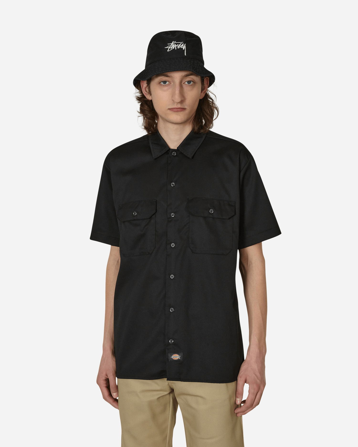 Skjorte Dickies Work Shirt Sort | DK0A4XK7 BLK1, 0