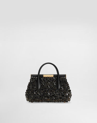 Håndtaske Dolce & Gabbana Dolce & Gabbana Mini Marlene Iguana-Print Calfskin Handbag Sort | BB7744AJ6798S485, 3