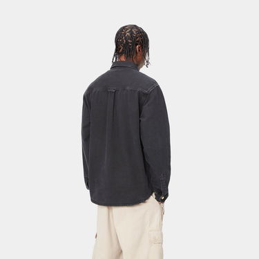 Skjorte Carhartt WIP Black Stone Dyed Shirt Jacket Sort | I033767_42, 1