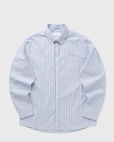 Skjorte Les Deux Les Deux Kent Stripe Peached Poplin Shirt, Size XL Blå | LDM410206-456679, 0