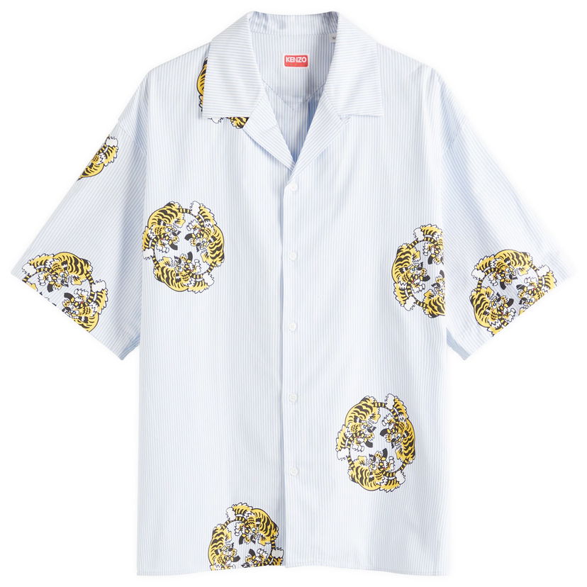 Skjorte KENZO Verdy Collection Hawaiian Short Sleeve Shirt, Size Large Blå | FF55CH1309A5-64