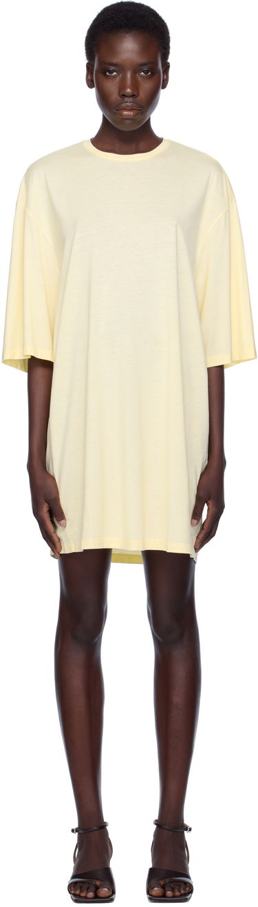 Kjole TOTEME TOTEME Relaxed Tee Minidress Gul | 253-WRT0594-FB0419, 0