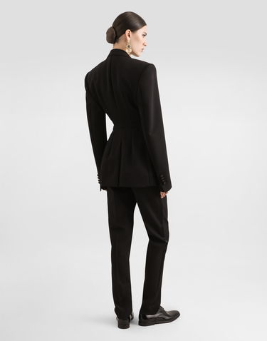 Bukser Dolce & Gabbana Dolce & Gabbana Tailored Woolen Tuxedo Pants Sort | FTAM0TGDC5YN0000, 2