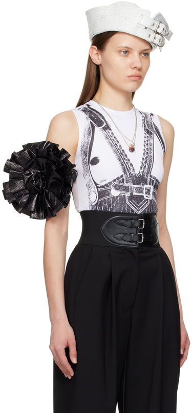 Tanktop Jean Paul Gaultier Jean Paul Gaultier 'Trompe L'oeil' Printed Tank Top Hvid | 24/25-U-TO183-J547-0100, 1