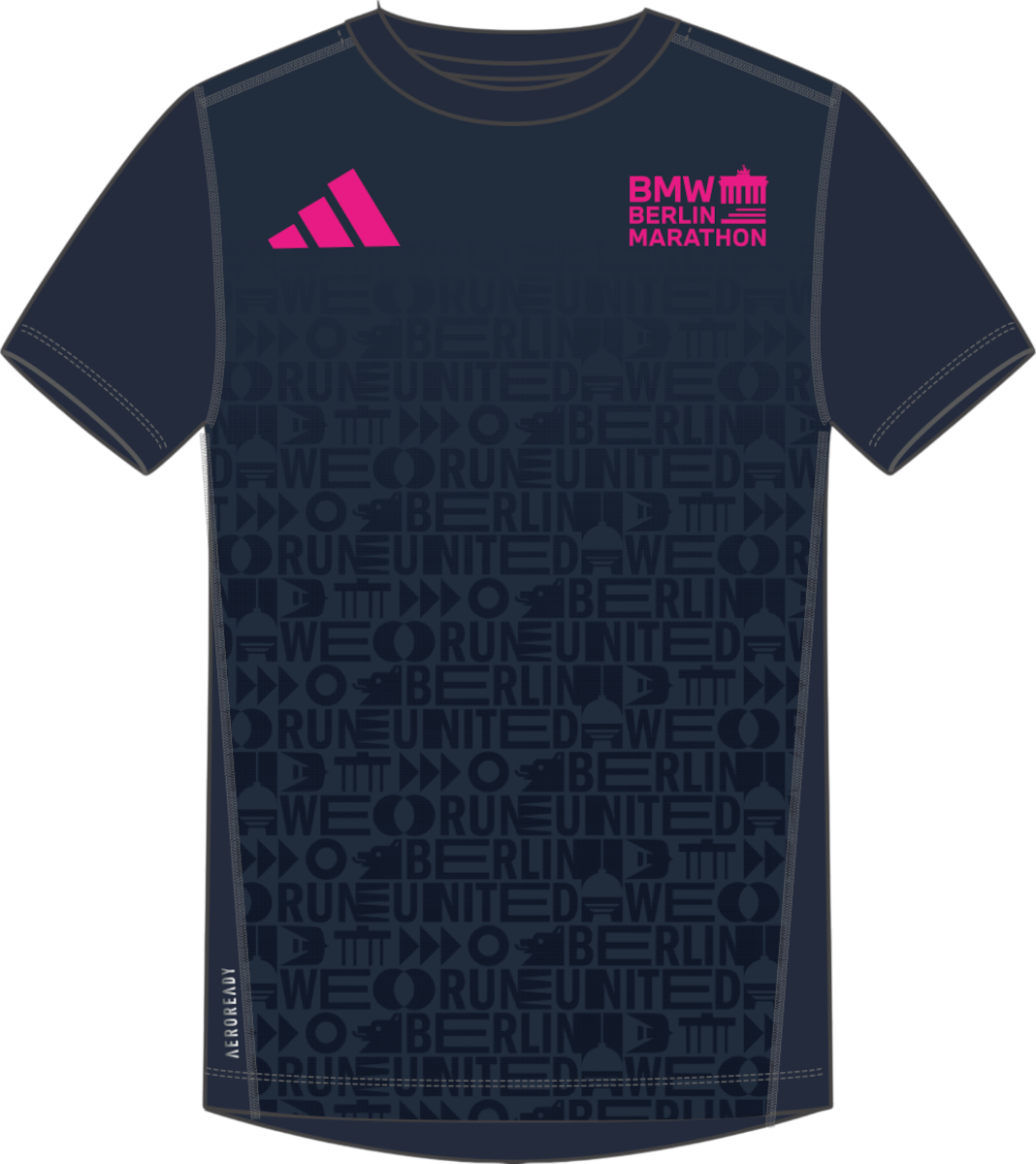 T-shirt adidas Originals Adidas BMW Berlin Marathon 2025 Running T-Shirt Mørkeblå | jz6502, 0