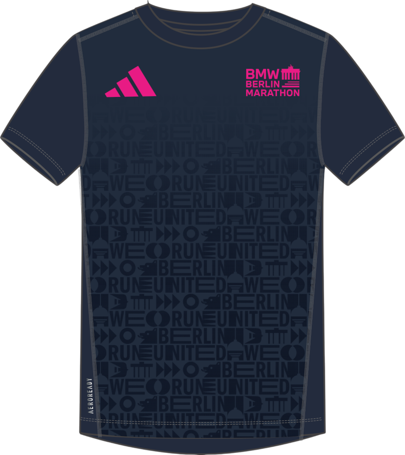 T-shirt adidas Originals Adidas BMW Berlin Marathon 2025 Running T-Shirt Mørkeblå | jz6502