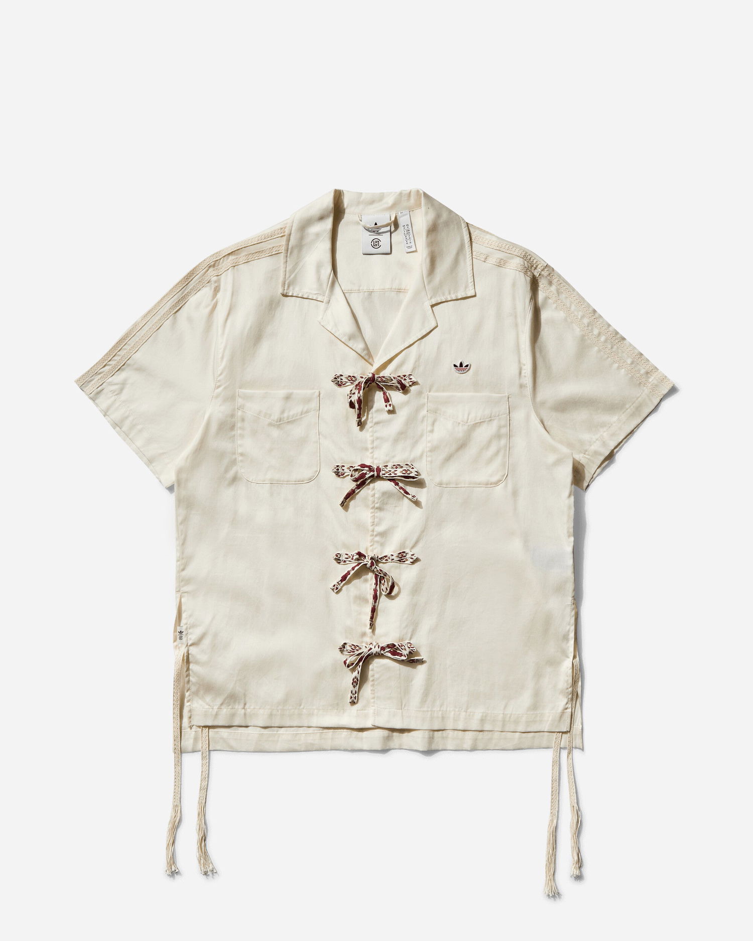 Skjorte adidas Originals CLOT by Edison Chen Bowling Shirt Beige | JP1599, 0