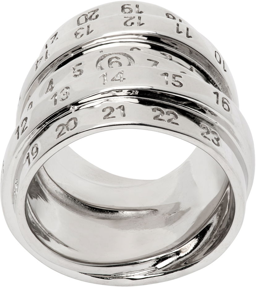 Ring Maison Margiela MM6 Maison Margiela Silver-Tone Numeric Ring Metalisk | SM6UQ0102 P6627