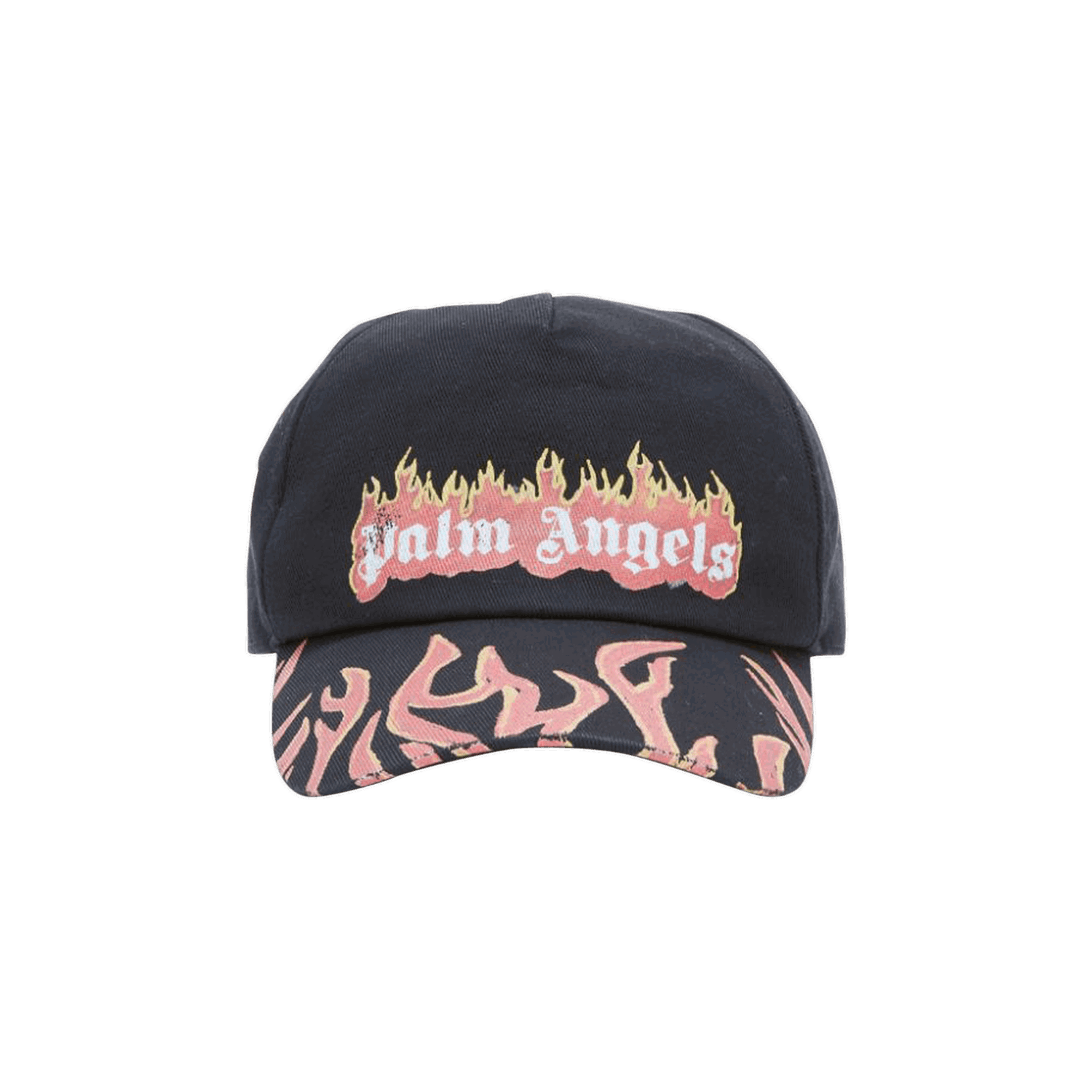 Kasket Palm Angels Burning Logo Baseball Cap Sort | PMLB076F22FAB0011025, 0