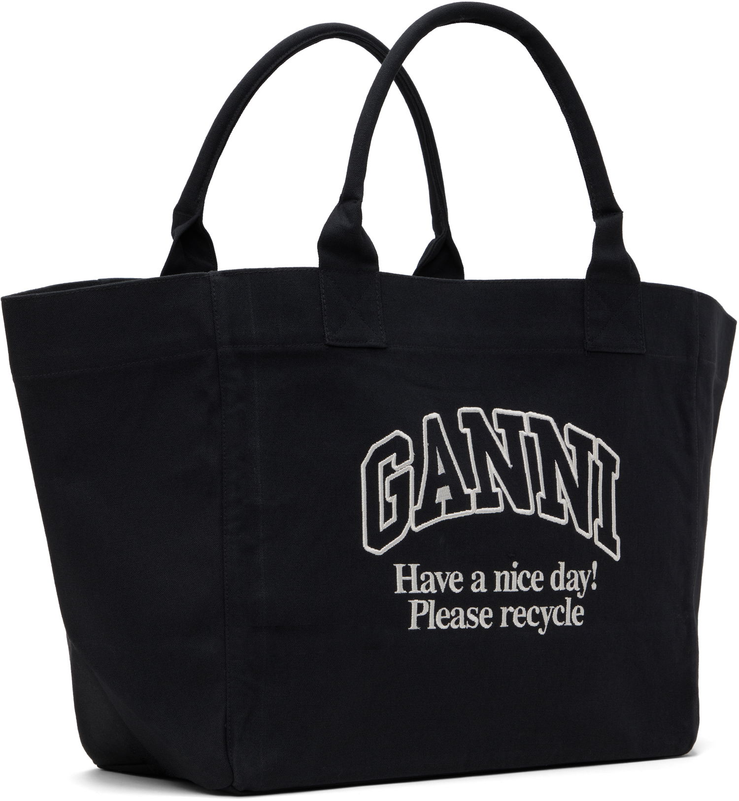 Mulepose GANNI GANNI Oversized Canvas Tote Bag Sort | A6680, 1