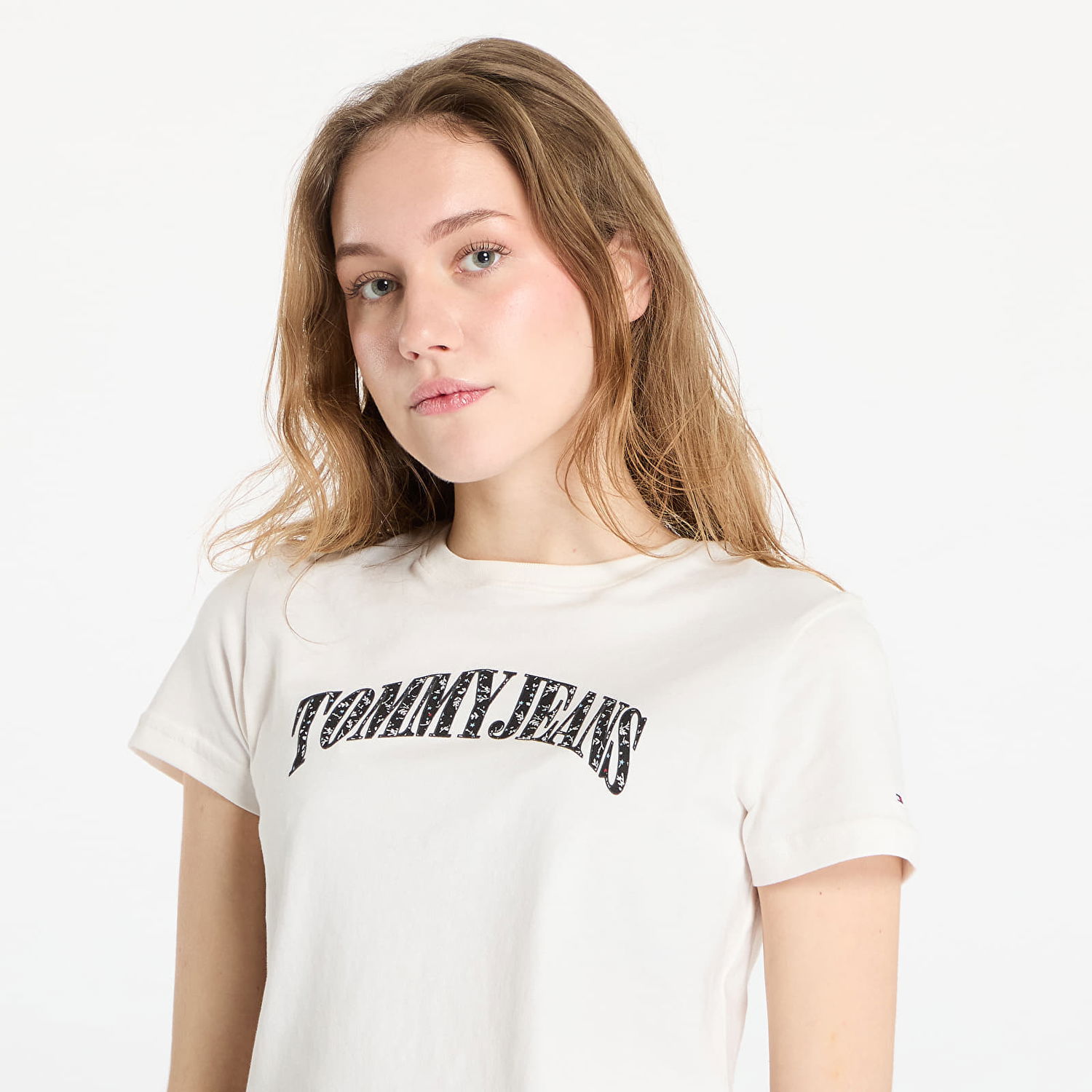 T-shirt Tommy Hilfiger Tommy Jeans Regular Floral Varsity T-Shirt Hvid | DW0DW20161 YBH, 1