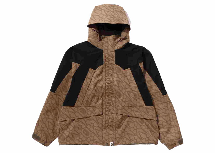Jakke BAPE BAPE Sport Monogram Snowboard Jacket Beige Brun | 1J80-140-057