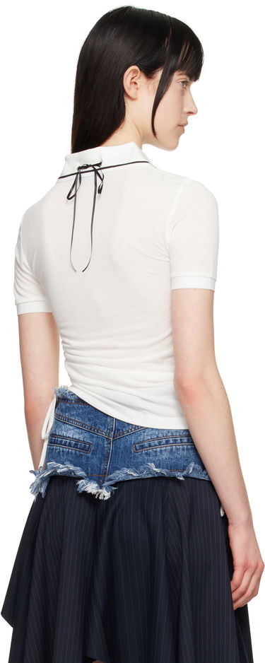 Polo skjorte Andersson Bell Andersson Bell Halter String Piqué Polo Hvid | atb1255w, 2