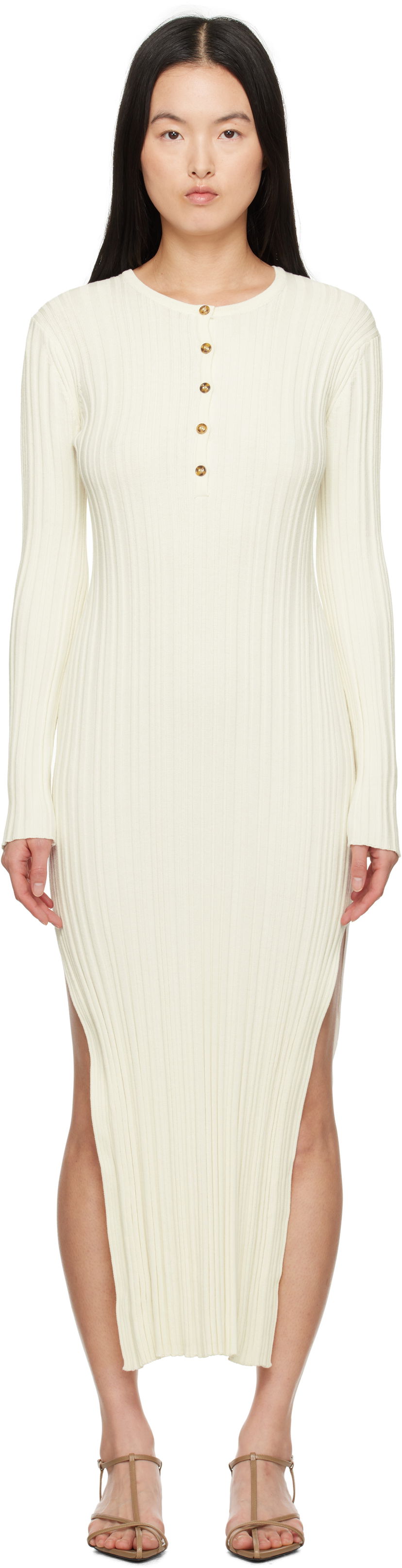 Kjole Loulou de Saison Loulou de Saison Eldara Maxi Dress Hvid | ELDARA